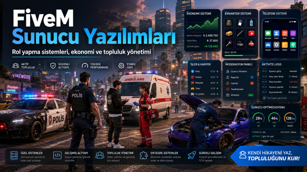 FiveM ile script üretmek ve para kazanmak. Hellcore.com.tr farkıyla.